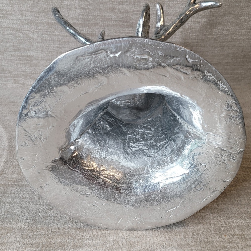 RARE Pottery Barn Stag Deer Head Platter Base Stand 12 1/2 x 9 1/2" NEW w Tags - Picture 11 of 12